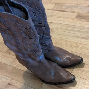 Lazer cut cowgirl boots